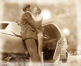 Couple and car