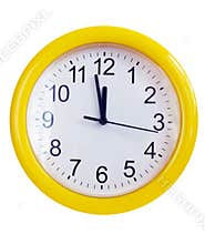 Yellow wall clock