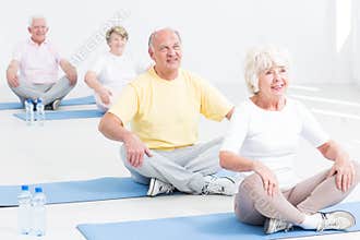 Yoga class for seniors
