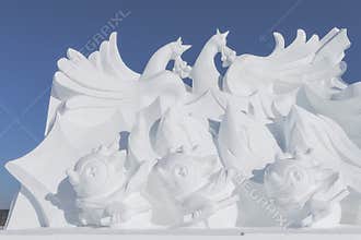 Snow sculpture