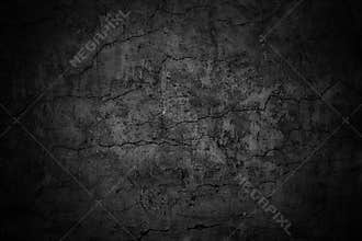 Grim wall texture, dark background black cement