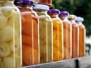 Colorful jars