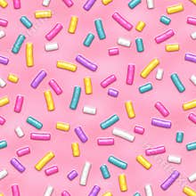 Seamless pattern with many decorative sprinkles