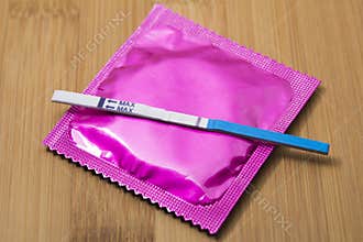The pregnancy tests and condom
