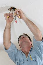 Electrician Pulling Wire