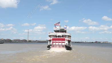 Steamboat Natchez on Mississippi river, New Orleans.