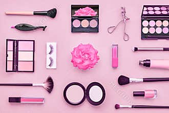 Fashion Cosmetic Makeup Accessories. Essentials