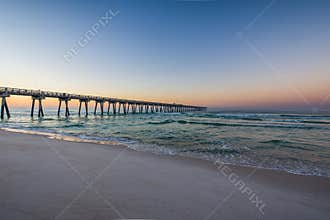 Peir at Panama City Beach, Florida at Sunrise