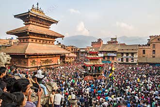 Bisket Jatra in Bhaktapur