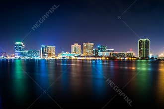 Norfolk, Virginia during a Warm Fall Night