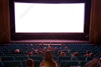 Cinema interior with people