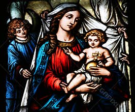Virgin Mary holding baby Jesus