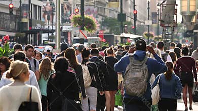 Busy streets in central Manhattan, New York