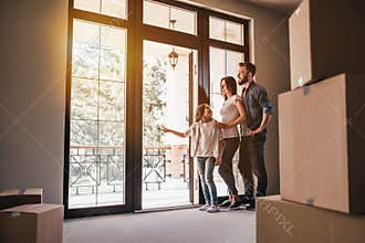 Family moving in new house