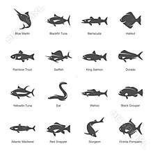 Fish icon set