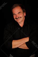 Smiling middle aged man