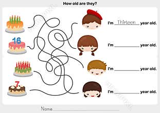 Find birthday cake and write the correct answer