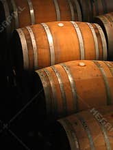 Wine Barrels in Cellar