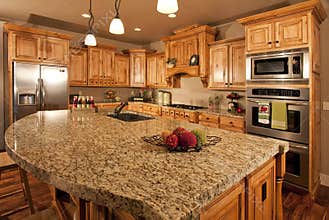 Modern Home Kitchen with Center Island