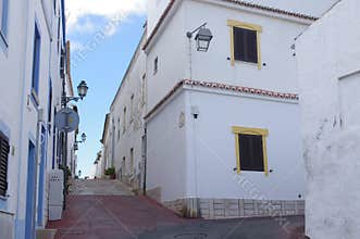 Street in old town Albufeira in Portugal