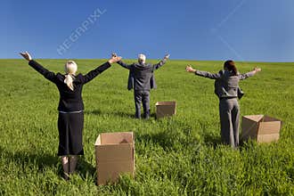 Business Team Thinking Outside The Box