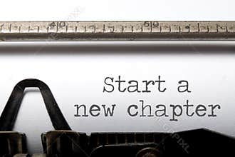 Start a new chapter