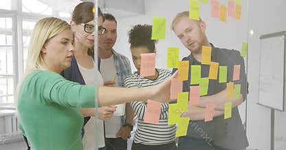 Coworkers brainstorming on new scheme