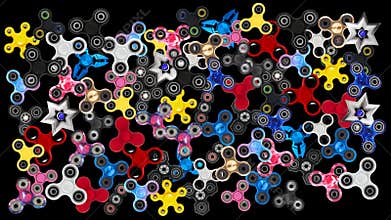 Colorful fidget finger spinner background
