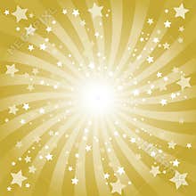 Abstract Golden Star Background