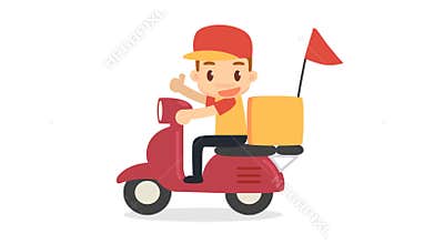 Delivery man. Food delivery.