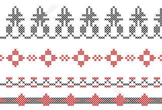 Instruction for cross-stitch borders of frames