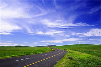 Country road clouds