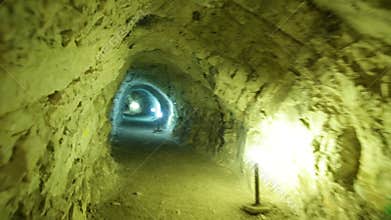 Stone mining tunnel