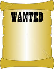Blank wanted scroll