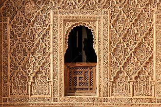 Medersa Ben Youssef. Detail. Marrakesh . Morocco