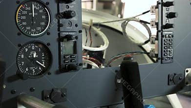 Dashboard of aircraft.