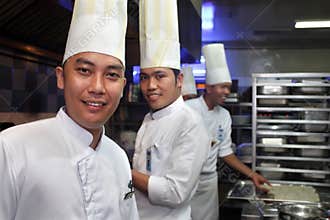 Chef working in the kitchen