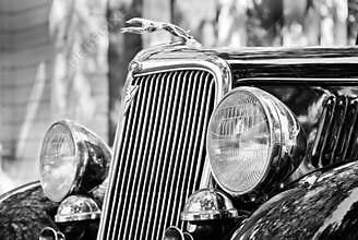 Classic Ford Hood & Grille With Grayhound Hood Ornament