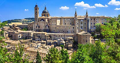 Medieval town Urbino,Unesco site. Marche, Italy