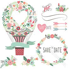 Vintage Flowers Hot Air Balloon