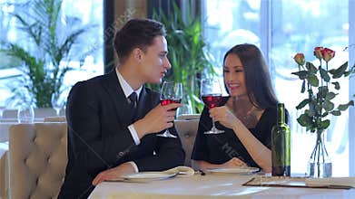 Romantic dinner in the restaurant