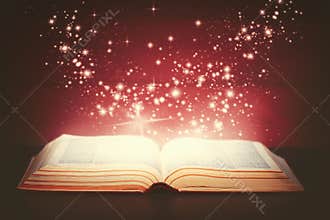 Magic book open