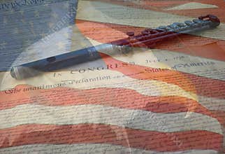 Eagle Flag and Documents
