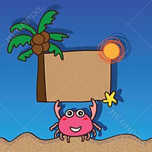 Crab happy hold card