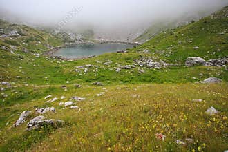 Mountain lake in Albanian Alps