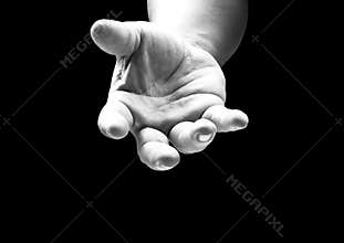 Human open empty hands