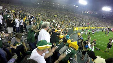 Lambeau Leap Green Bay Packers Football