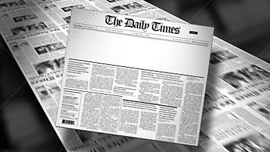 Blank Newspaper Headline (Reveal and Loop) HD Animation