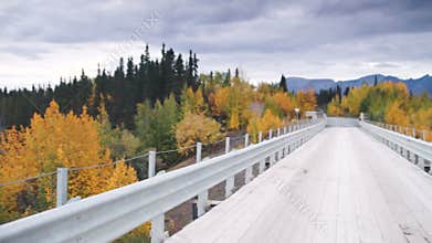 360 Degree Pan Bridge of River Delta Wrangell St Elias National Park