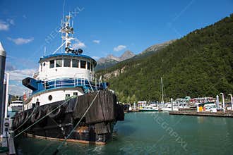 Tug boat at Skagway, Alaska